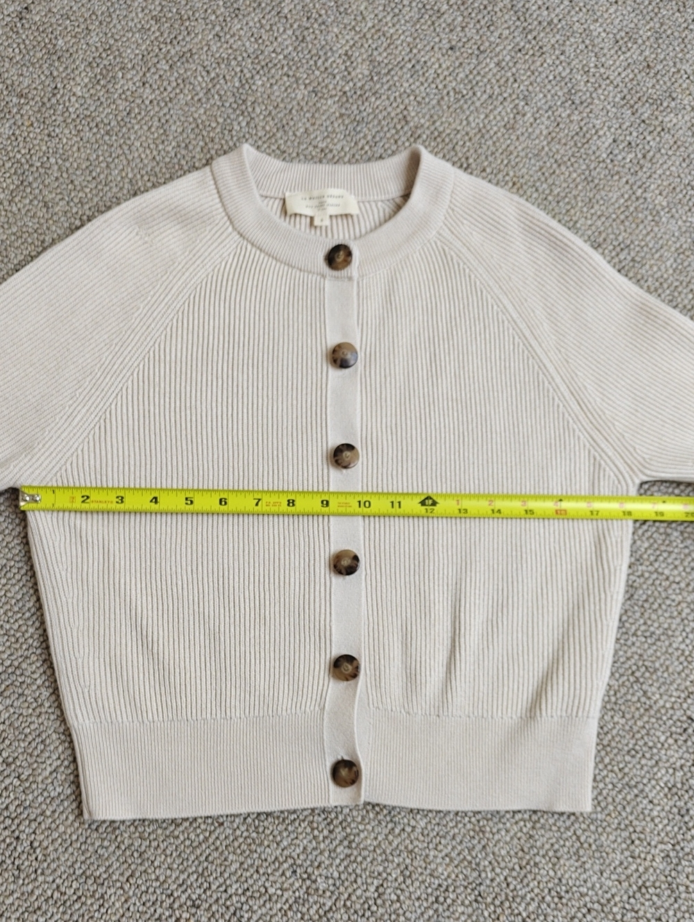 Sezane Sonnie Cardigan In Cream, Size Small - Picture 13 of 15